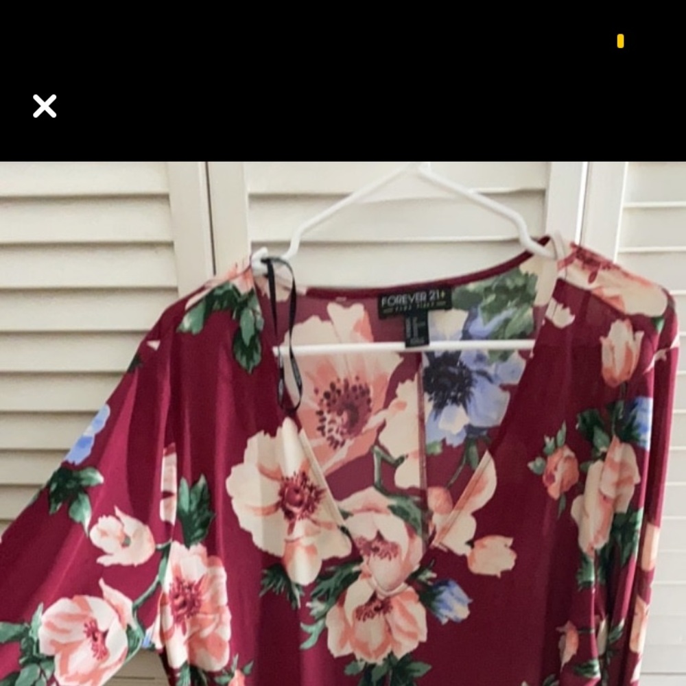 Red floral dress